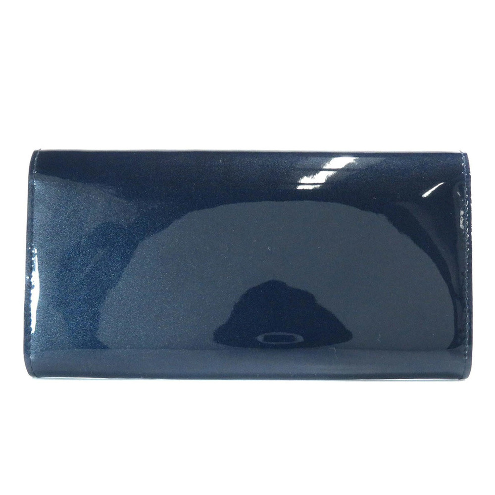 Louis Vuitton Twist Leather Patent Long Wallet Vernis Portefeuille Black